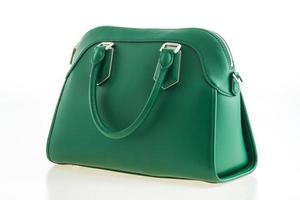 bela elegância e luxuosa bolsa verde foto