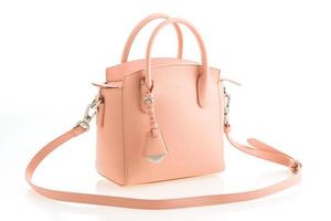 bela elegância e luxuosa bolsa feminina rosa foto