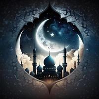 árabe islâmico fundo com mesquita e Ramadã fundo foto