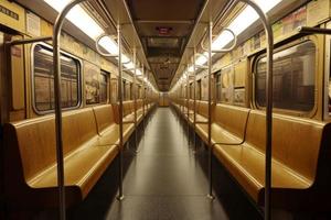 interior metro assentos. gerar ai foto