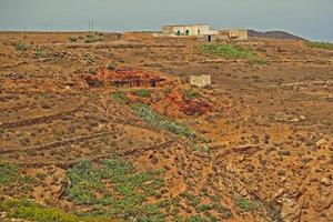 eu calma verão nublado panorama a partir de a espanhol canário ilha Lanzarote foto