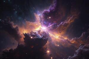 espaço nebulosa. generativo ai foto