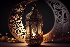 feliz eid Mubarak desejos Ramadã Mubarak dentro árabe e urdu eid imagens para muçulmano ai gerado foto