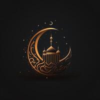 feliz Ramadã Mubarak eid Mubarak ai gerado foto