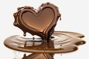 chocolate dentro a forma do uma amor coração. ai gerado foto