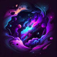abstrato espaço galáxia nebulosa - ai gerado foto