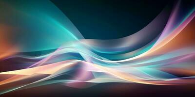 luz colorida moderno abstrato onda gradiente curva padronizar fundo foto