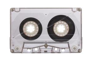 transparente cassete fita isolado em branco com recorte caminho foto