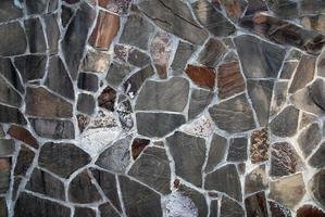 ardósia pedra parede mosaico textura dentro cinzento e Castanho cores foto