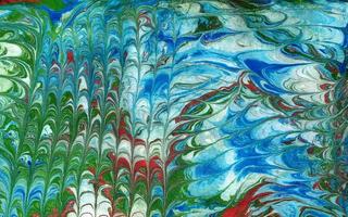 abstrato fundo do vívido azul e verde cor mistura com diferente matizes criando desigual superfície. acrílico textura foto