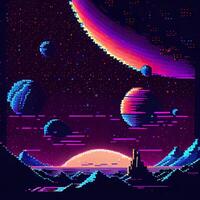 pixel arte espaço fundo - ai gerado foto