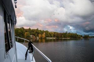 colorida folhas às beausoleil ilha, Ontário, Canadá foto