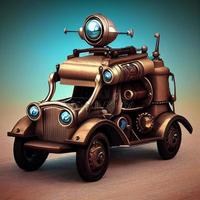 mecânico suv carro . steampunk estilo animal foto