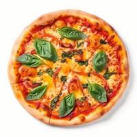 quente pizza isolado. ilustração ai generativo foto