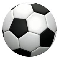 3d futebol bola ou futebol isolado em branco fundo. ai generativo. foto