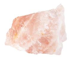 rude cristal do rosa quartzo pedra preciosa isolado foto