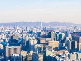 paisagem urbana na cidade de seul, coreia do sul foto