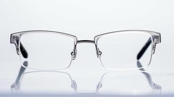 ótico comum lendo óculos isolado em branco fundo. foto