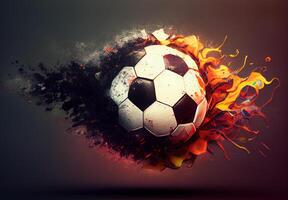 abstrato Esportes poster futebol bola - ai gerado imagem foto