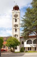 Sino torre do a ortodoxo Igreja do santo demétrio dentro Skopje foto