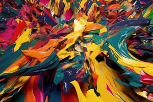 abstrato colorida fundo a partir de manchas do óleo pintura generativo ai foto