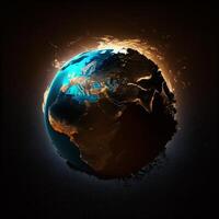 Salve  terra tema globo planeta ai generativo foto