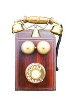 telefone de madeira antigo foto