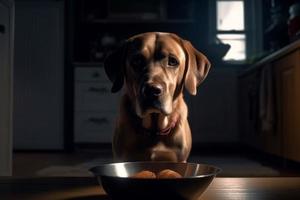 cachorro Comida. gerar ai foto