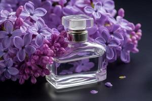 lilás dramático perfume. gerar ai foto
