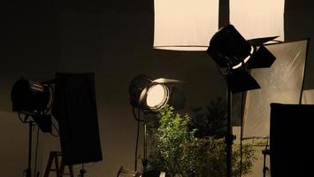 filme luz para vídeo Produção Câmera dentro estúdio conjunto ou usar Como estúdio foto tiro luz