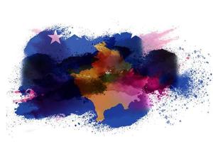 Kosovo aguarela pintado bandeira foto