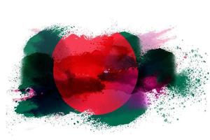 Bangladesh aguarela pintado bandeira foto