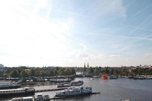 amsterdam, holanda 2015 - vista aérea do porto da holanda foto