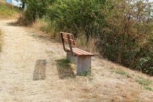 parque Banco às uma seco trilha foto