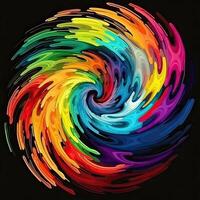 interação do vibrante fios do cor em a sujeito do criatividade e arte. generativo ai. foto
