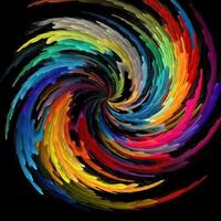 interação do vibrante fios do cor em a sujeito do criatividade e arte. generativo ai. foto