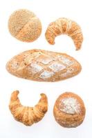 pão e padaria de croissant de manteiga francesa foto
