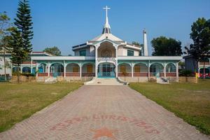 Bangladesh marcha 01, 2019, Igreja do Mary, a velhice histórico católico Igreja Além disso turista local às rajarampur Vila, dinajpur foto