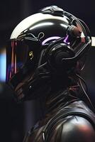 livre foto alta tecnologia capacetes em humanóide ser generativo ai