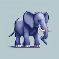 8 bits minimalista desenho animado elefante, pixel arte, gerar ai foto
