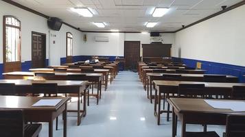 foto do palestra cadeiras e mesas, gerar ai