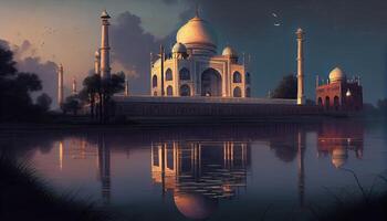 taj mahal dentro agra país generativo ai foto