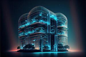 desenvolvimento arquitetura computador sistemas do futurista moderno gerado ai foto