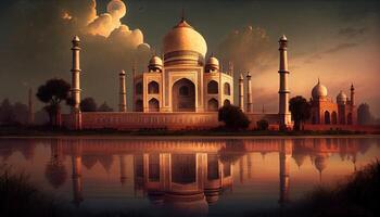 taj mahal dentro agra país generativo ai foto