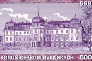 lany castelo a partir de tchecoslovaco dinheiro foto