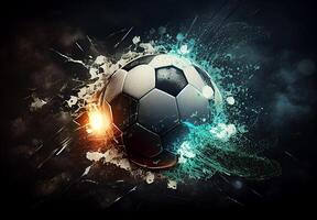 abstrato Esportes poster futebol bola - ai gerado imagem foto
