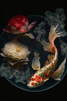 colorida peixe em a água. generativo ai. foto