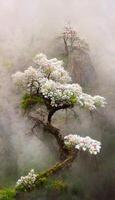 lindo ramo □ Gentil fada névoa e flor. generativo ai. foto