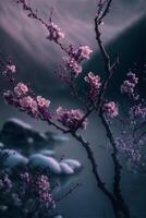 lindo ramo □ Gentil fada névoa e flor. generativo ai. foto