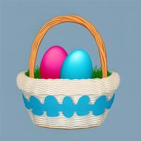 Páscoa celebração conceito. colorida Páscoa ovo com colorida fundo. generativo ai foto